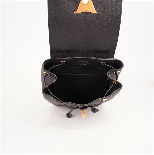 Balo LV đen khóa vàng +