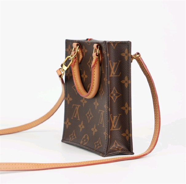 Túi LV Petit Sac Plat hoa nâu KG+