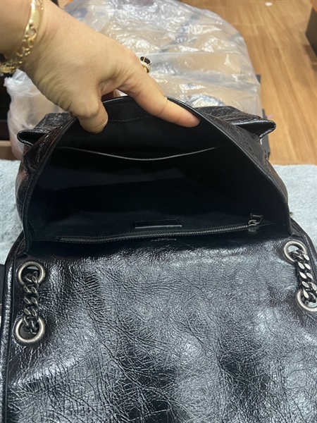 Túi YSL ĐEN da sần +