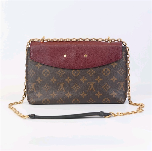 Túi LV hoa nâu phối tím KG+