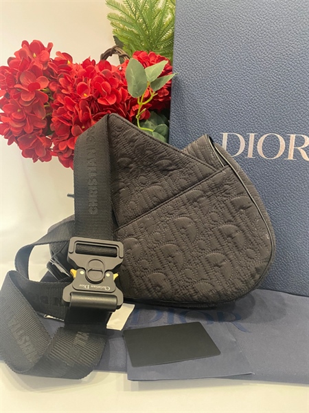 Túi Dior yên ngựa đen KG+