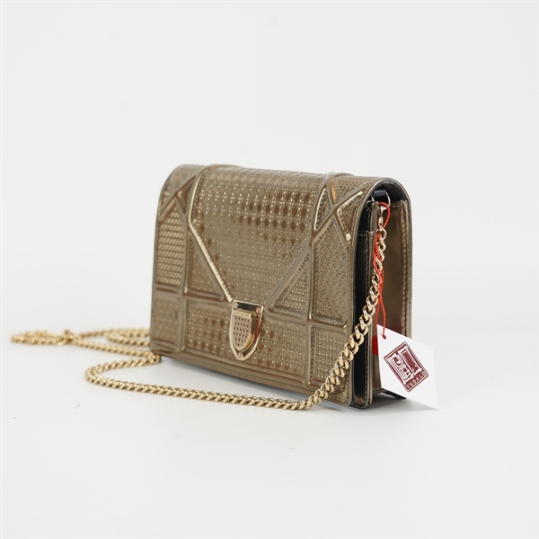 Túi Dior WOC hoạ tiết màu gold KG+