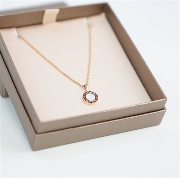 Dây chuyền BVLgari mặt tròn KG+