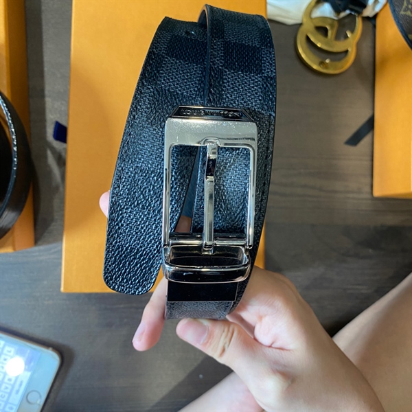 Thắt lưng LV ô đen 85*34 KG+