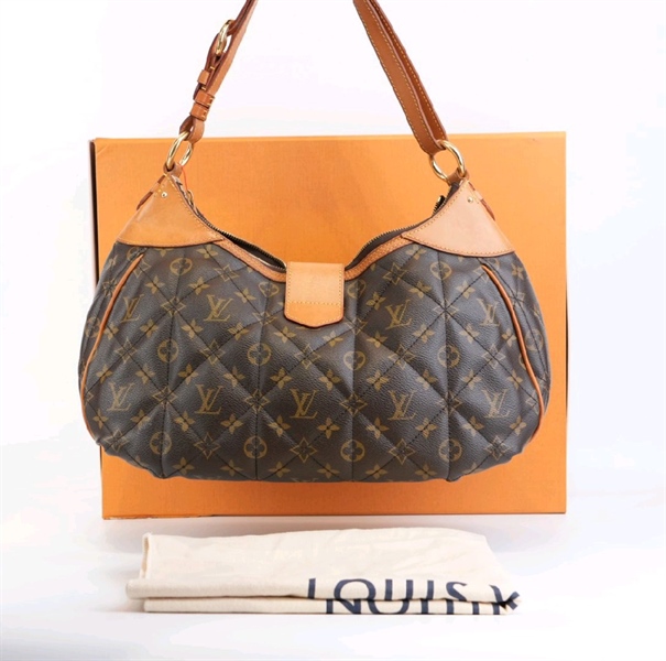 Túi LV kẹp nách hoa nâu KG+