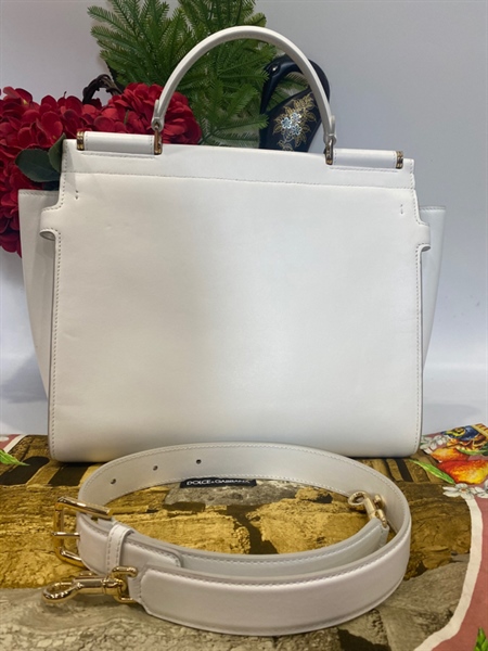 Túi Dolce trắng hoa KG+