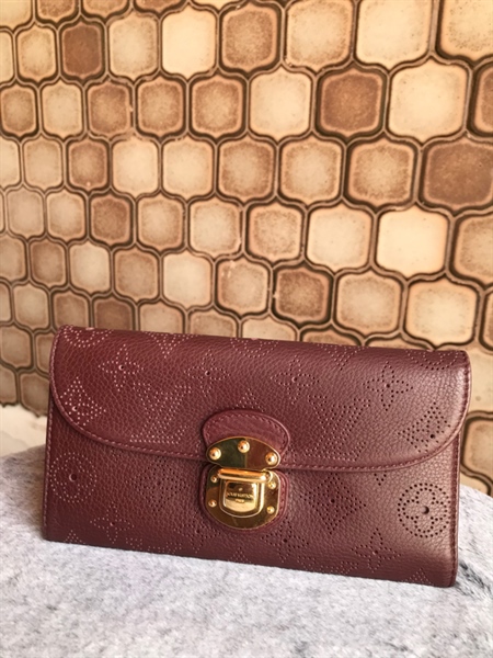 Ví Dài LV Gập 3 Đỏ Đô+