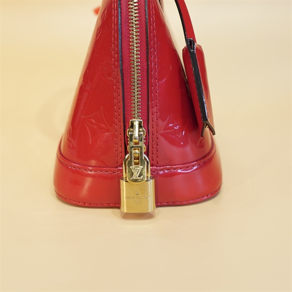 Túi LV Alma đỏ bóng đậm +