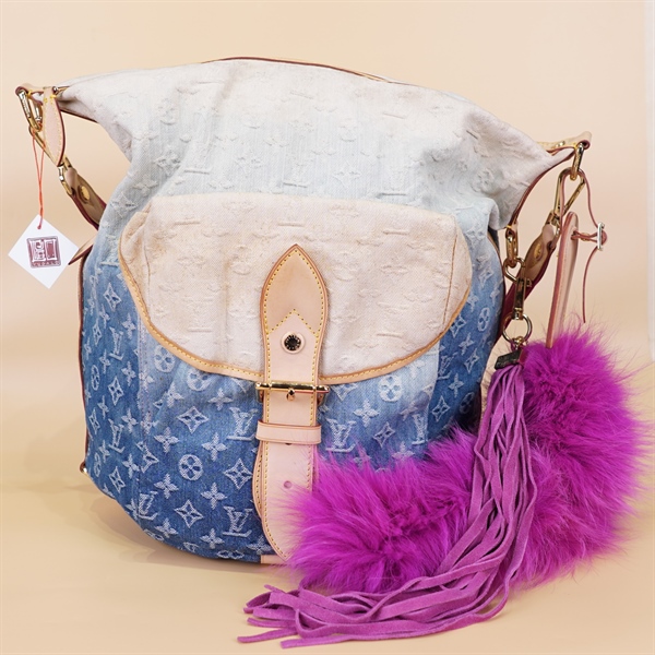 Túi LV Jean Xanh Kèm Charm+