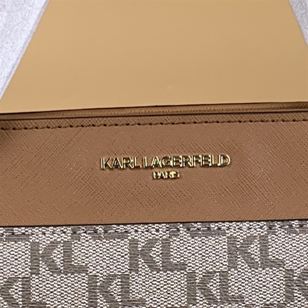 Túi Karl Lagerfeld Vàng Xám Kèm Charm KG+