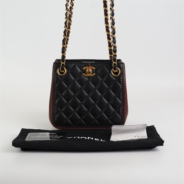 Túi Chanel đen phối nâu KG+