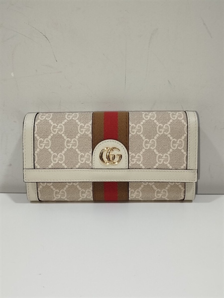 Ví Dài GG Trắng Phối Đỏ Nâu+