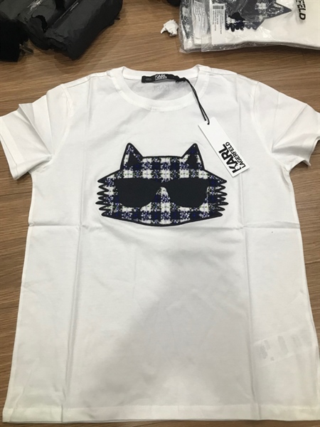 Áo Karl lagerfeld trắng hình mèo size S KG+