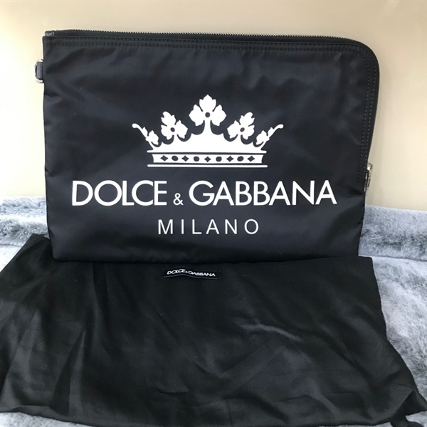 TÚi Clutch D&G Đen Hình Vương Miện KG+