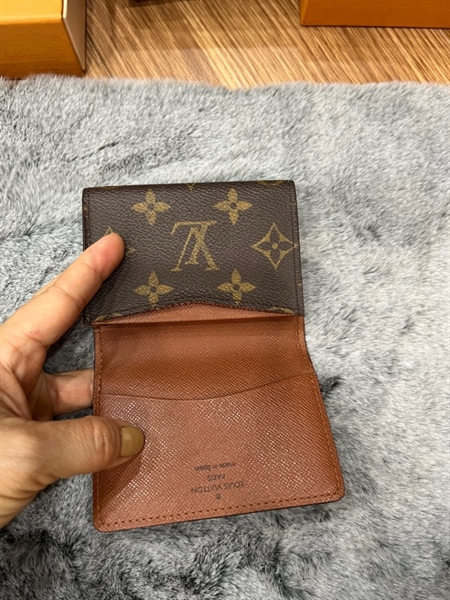 Ví card LV hoa nâu +