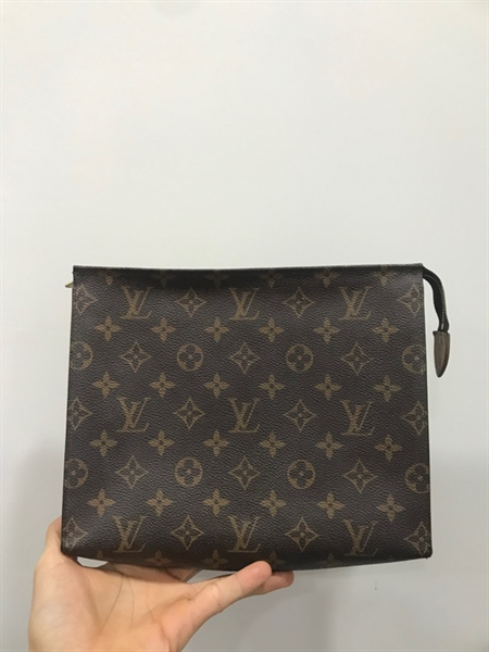 Túi LV clutch hoa nâu KG+