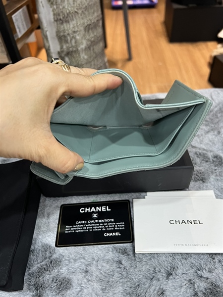 Ví chanel xanh ngọc +