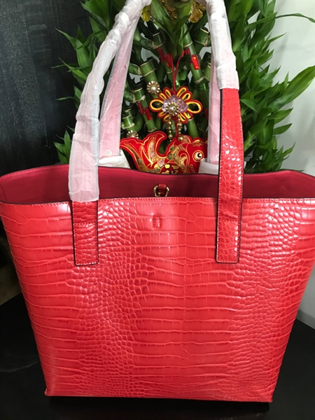 Túi Tote Hermes Đỏ Kèm Pound KG+