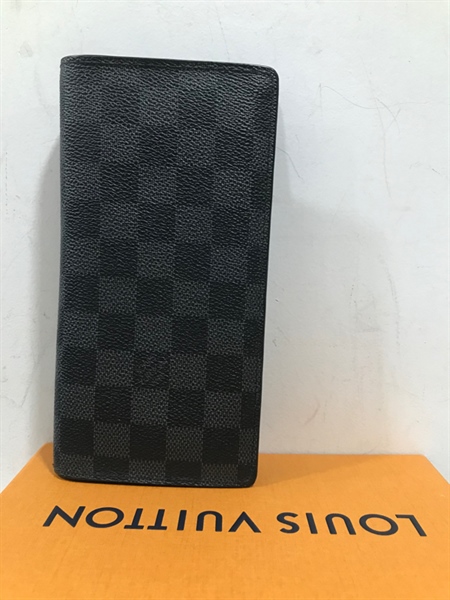 Ví Dài LV Ô Vuông Xanh Đen+