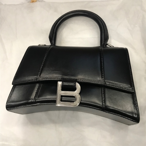 Túi Balenciaga Hourglass đen KG+