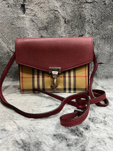 Túi xách BBR kẻ ô nắp đỏ đô KG+