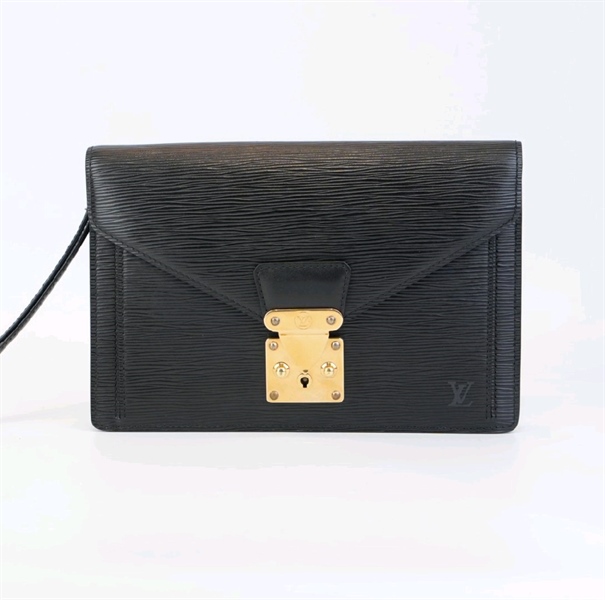 Túi LV vân đen bóng KG+