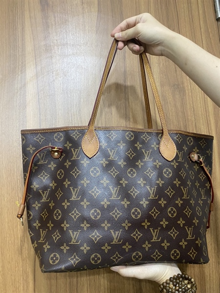 Túi LV neverfull LV nhiều logo lòng đỏ+