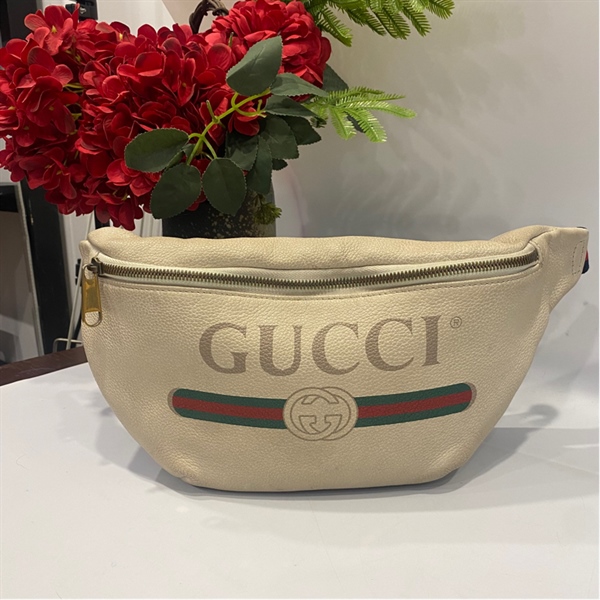 Túi Gucci trắng sọc KG+