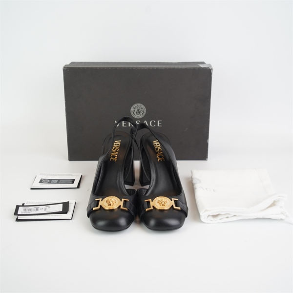 Giàu Versace đen gót vuông size 36 KG+