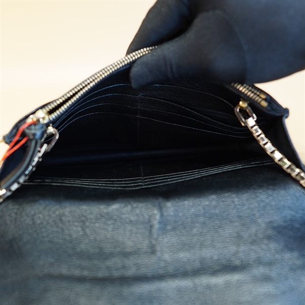 Túi Clutch Balenciaga đen khóa vàng +