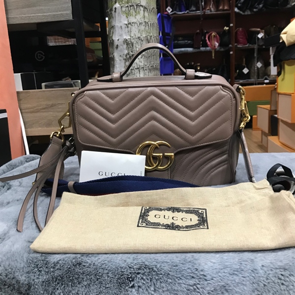 Túi GG marmont hộp màu nude +