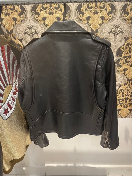 Áo khoác da đen KG+