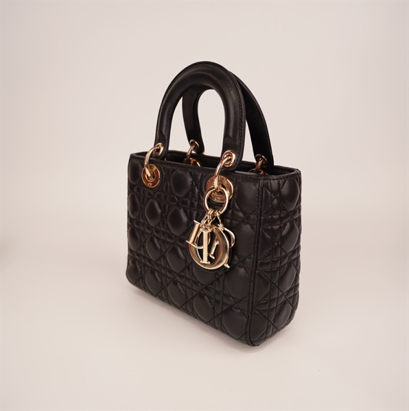 Túi Dior Lady đen size medium ++
