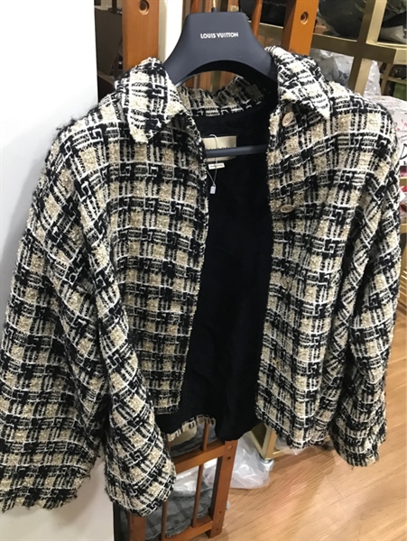 Áo khoác GG sọc đen trắng KG+