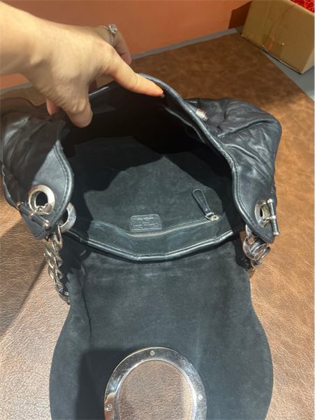 Túi dior xanh đen quai xích to KG+