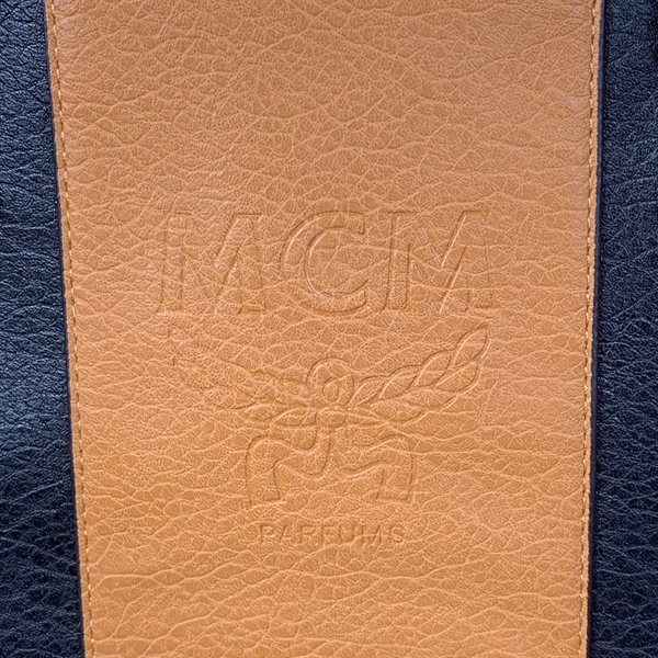 Túi Tote MCM Đen Sọc Vàng Bò KG+