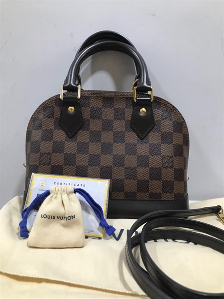 Túi LV Ô Vuông Nâu Vàng+