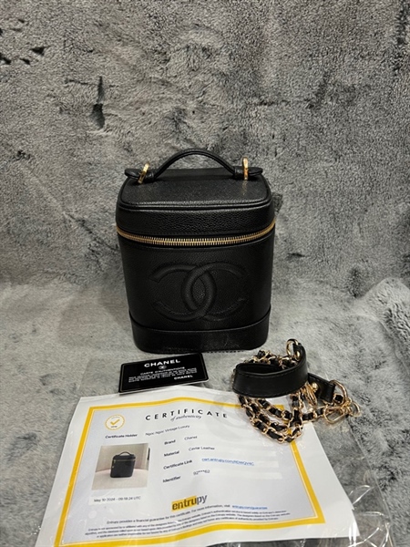 Túi Chanel Vanity màu đen KG+