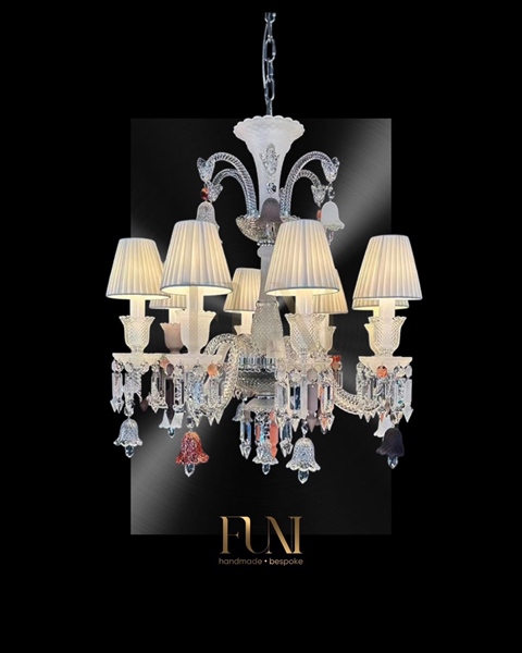 Đèn chùm | Thủy tinh, Phale, Vải - Clear - D75cm