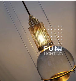 Đèn treo Bare Bulb | Hợp kim, pha lê