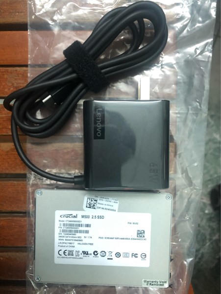 Adaptor Lenovo 65w type C new chính hãng, vuông có đầu AC
