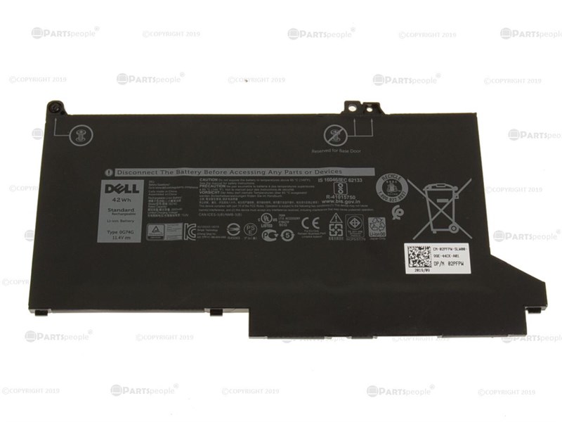 Pin Dell Latitude 5300, 7300, 7400 42wh, 0G74G