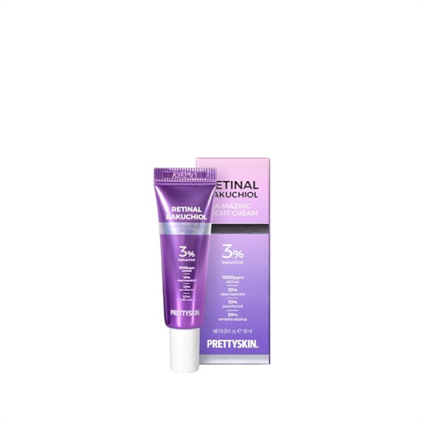 Kem dưỡng tái tạo, trẻ hoá làn da PRETTYSKIN RETINAL BAKUCHIOL A-MAZING NIGHT CREAM (10ml)
