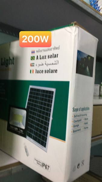 Pha Led năng lượng mặt trời 200w (vỏ nhôm)