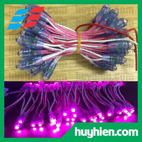 LED đúc F5 bọc nhựa 9mm - Hồng tím