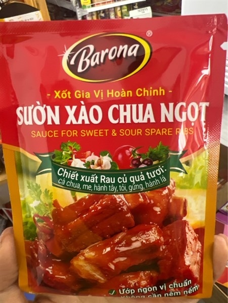 SƯỜN XÀO CHUA NGỌT BARONA 80G
