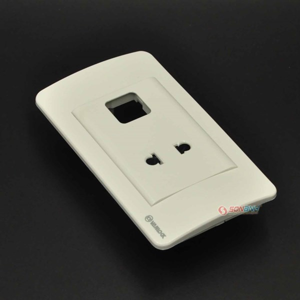 Ổ cắm 16A CN âm trắng có lỗ trống S18A - Sino/Vanlock