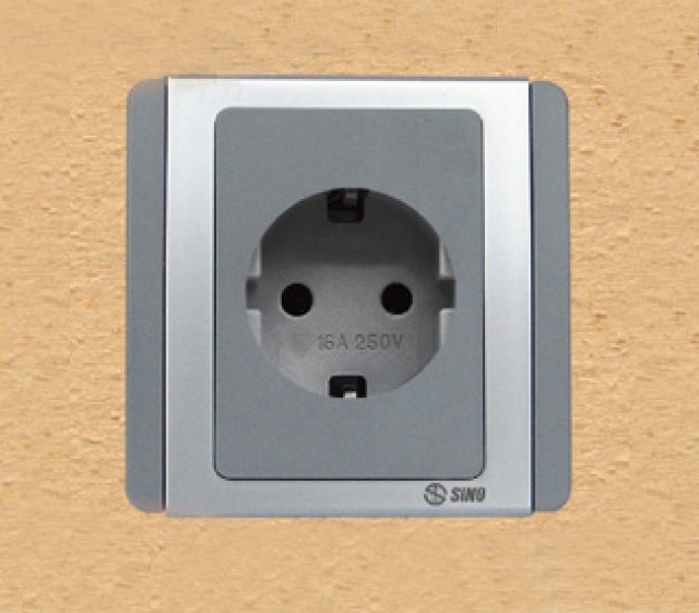 Ổ cắm 16A vuông âm trắng S66 - Sino/Vanlock