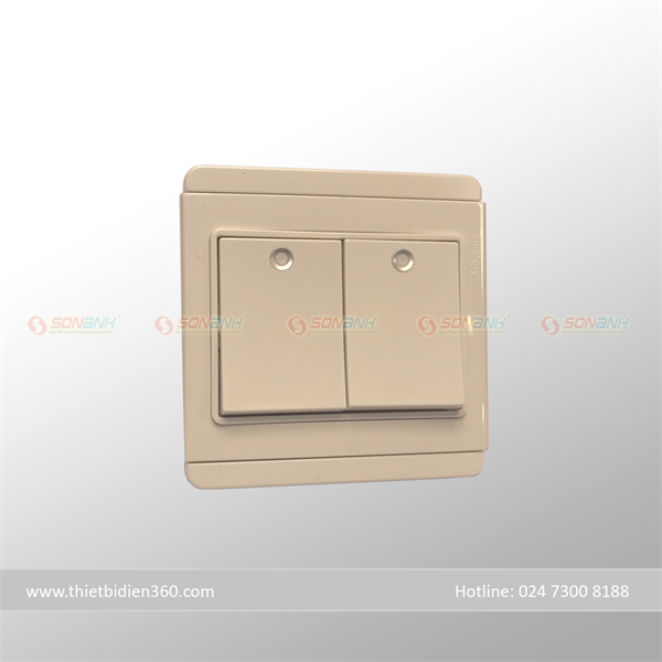 Bộ công tắc vuông trắng dạ quang NEO - Schneider