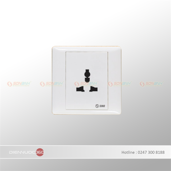 Ổ cắm vuông âm trắng S98 - Sino/Vanlock